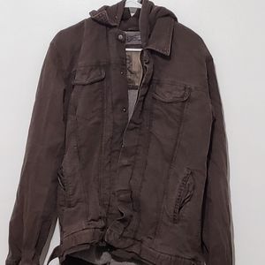 Bke M brown hoodie military jacket